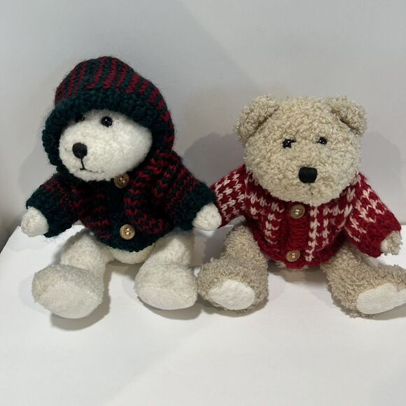 Lot Of 5 Christmas Bears 1998 Hugfun International - Picture 4 of 7